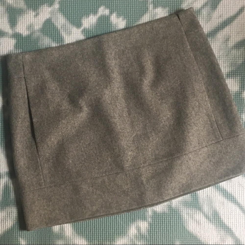 J.Crew Wool Mini Skirt - Grey (Sz 10)